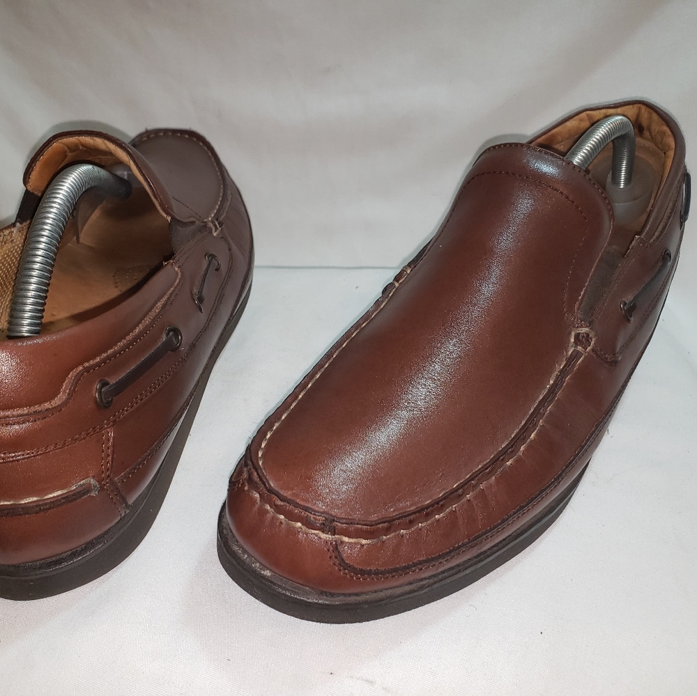 E.T. WRIGHT MENS BOAT LOAFERS 13 M Brown